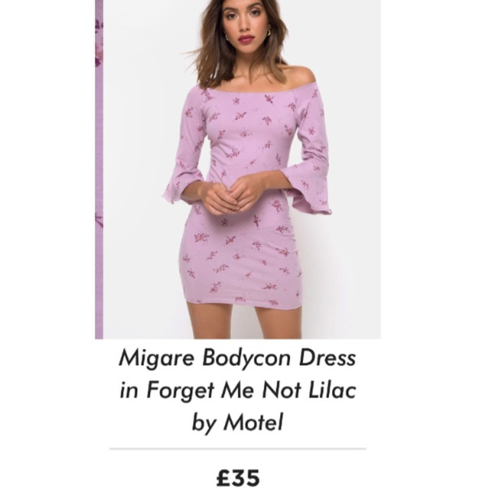Off the shoulder body con dress
